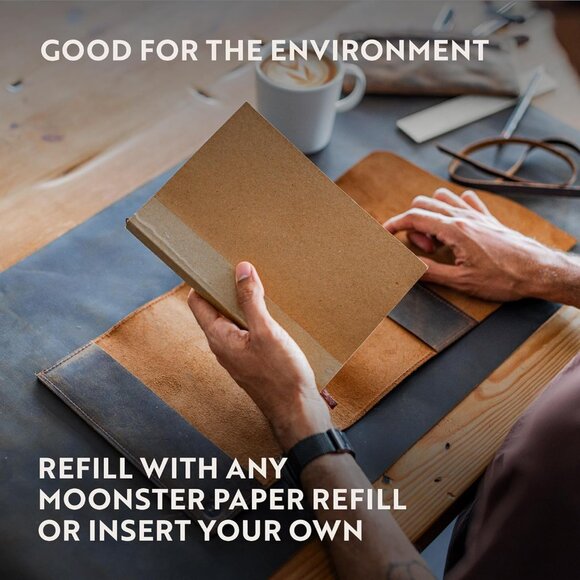 Leather Journal Refillable Notebook - Writing Journals for Women, Mens Journal - Picture 5 of 6